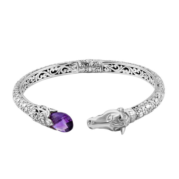 Royal Bali Kollektion- Afrikanischer Amethyst-Armreif, 19 cm - 3,60 ct. image number 0
