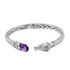 Royal Bali - afrikanischer Amethyst-Armreif, ca. 19 cm, 925 Silber ca. 3,70 ct