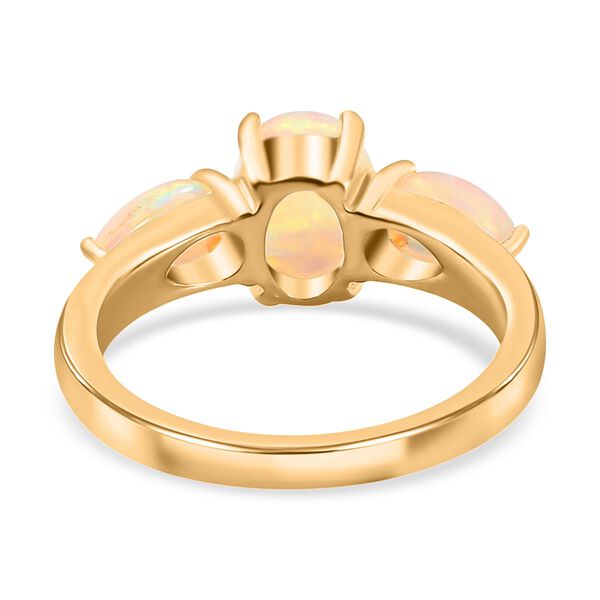 Nat&uuml;rlicher, &auml;thiopischer Opal-Ring, 925 Silber vergoldet  ca. 1,40 ct image number 6