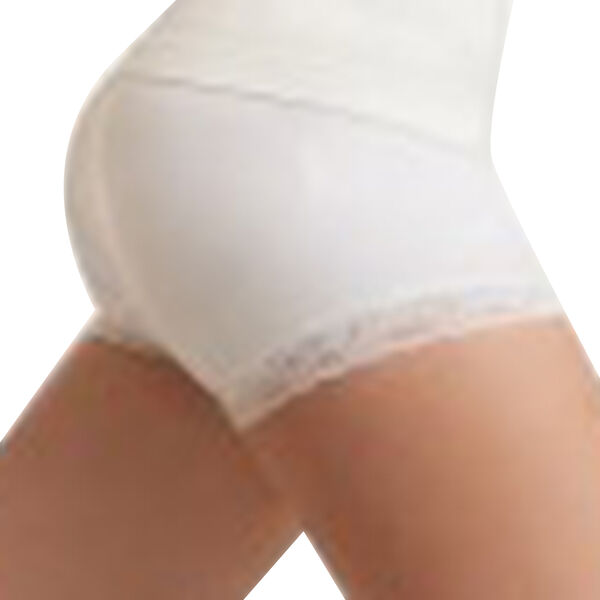 SANKOM Damen Haltungskorrektur Panty mit Spitze Shapewear, Gr&ouml;&szlig;e XXL, Wei&szlig;  image number 3