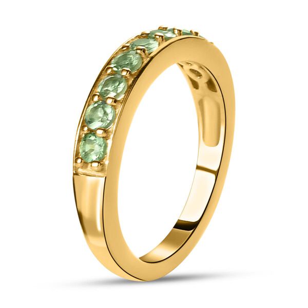 Merelani Mint-Granat Ring, 925 Silber Gelbgold Vermeil, ca. 0.80 ct image number 5
