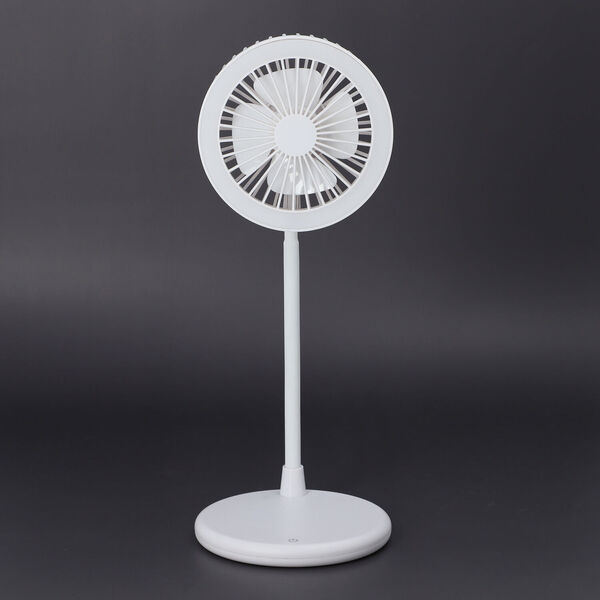 Standventilator mit USB-Anschluss und LED-Licht, 3 Geschwindigkeiten, Weiß  image number 0