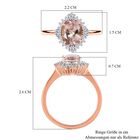 AAA rosa Morganit und Diamant Ring - 1,93 ct. image number 6