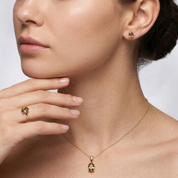 D'Joy nat&uuml;rliches goldenes Tansanit Schmuckset