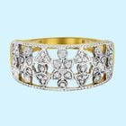 Diamant-Ring, 925 Silber vergoldet  ca. 0,05 ct image number 1