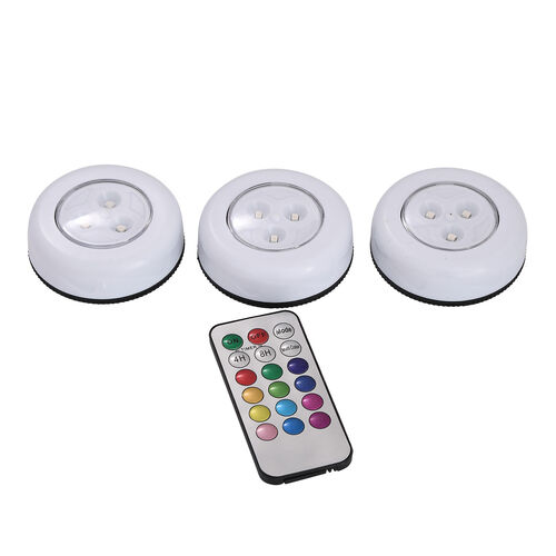 3er Set kabellose mehrfarbige LED Licht image number 0