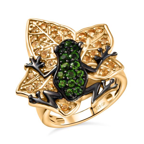 GP Trionfo Kollektion- Natürlicher Chromdiopsid, Citrin und blauer Saphir Ring/ Anhänger - 1,15 ct. image number 4