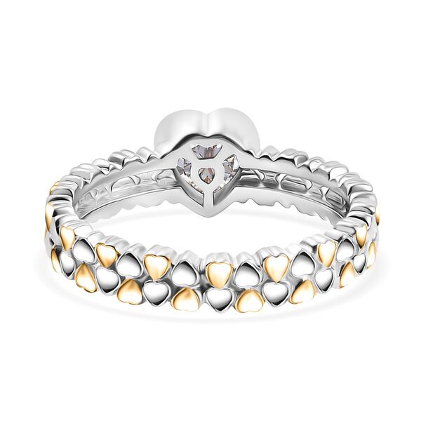 Zweifarbiger Moissanit Ring - 0,49 ct. image number 5