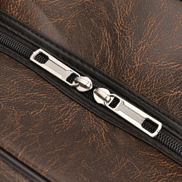 Kunstleder Reisetasche, dunkelbraun image number 6