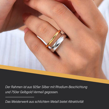 Zweifarbiger Ring im Stacking-Stil
