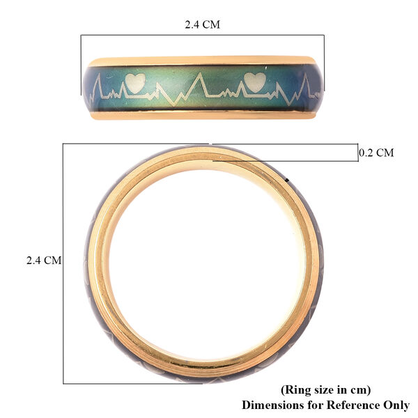 Stimmungsband Ring Herzschl&auml;ge Design Messing image number 4