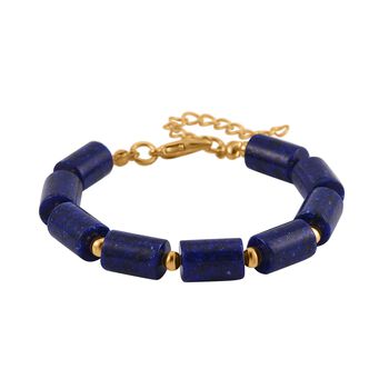 Lapislazuli Schmuckset  Legierung Standard gelb vergoldet ca. 91,40 ct.