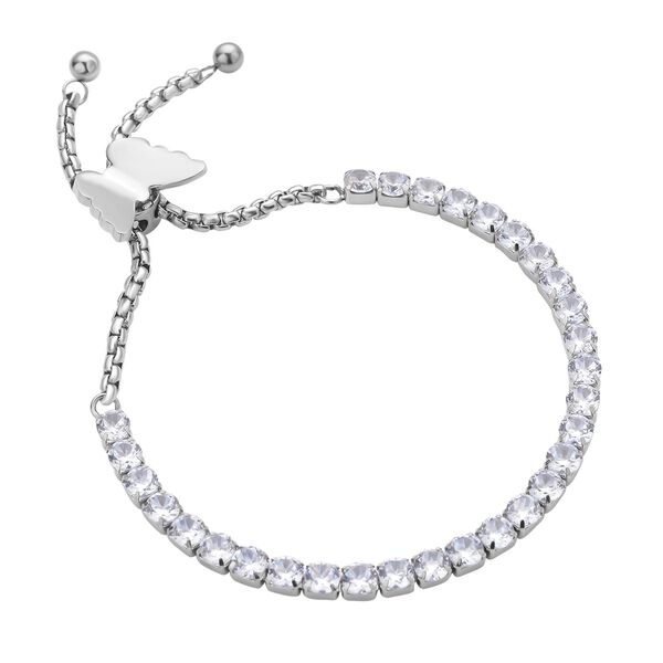 Wei&szlig;es Zirkonia-Armband, 12,75 cm - 15 ct. image number 3