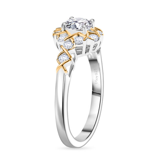 D&rsquo;Joy Moissanit zweifarbiger Ring - 0,74 ct. image number 5