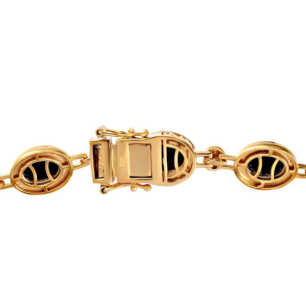 Boulder Opal Triplette Armband, ca. 19 cm, 925 Silber vergoldet ca. 15.80 ct image number 4