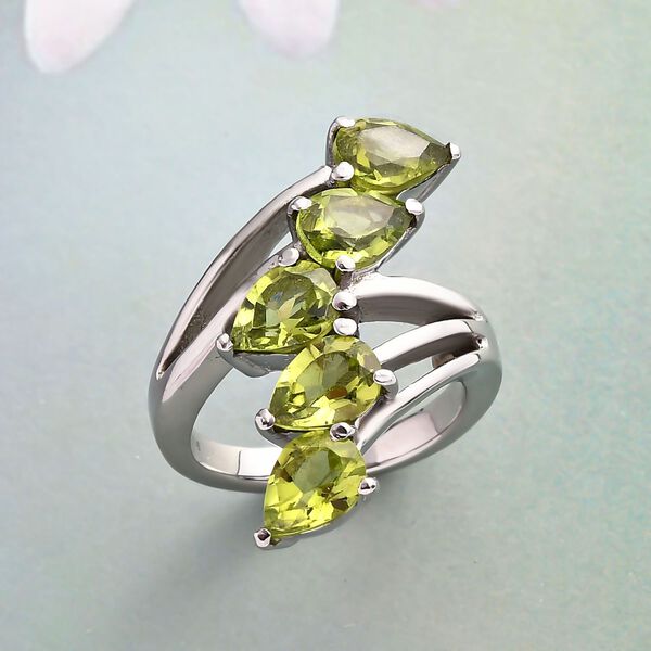 Peridot-Ring, (Gr&ouml;&szlig;e 16.00) Edelstahl, ca. 3,50 ct image number 2