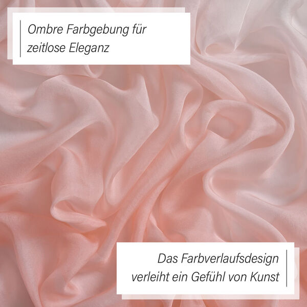 LA MAREY Ombre Chiffon Seiden Schal, Weiß image number 3