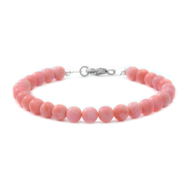 Rosa Koralle Armband ca. 19 cm lange 925 Silber ca. 34.00 ct image number 2