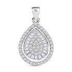 Lustro Stella Weißer Zirkonia Anhänger 925 Silber rhodiniert