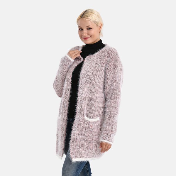 Kuschelweicher, langer Übergangs-Cardigan mit 2 Taschen, gestrickt, Braun image number 3