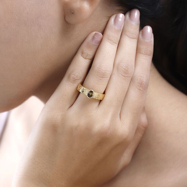 AA natürlicher, goldener Tansanit-Ring - 0,44 ct. image number 3