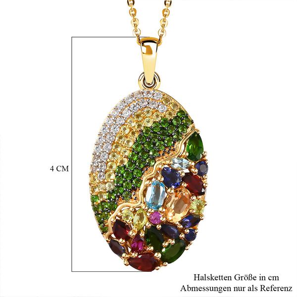 GP Italian Garden Kollektion - Mehrfarbiger Edelstein-Anhänger mit Kette - 4,46 ct. image number 7