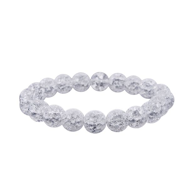 Wei&szlig;es Eis Quarz Armband, 19 cm - 130 ct.