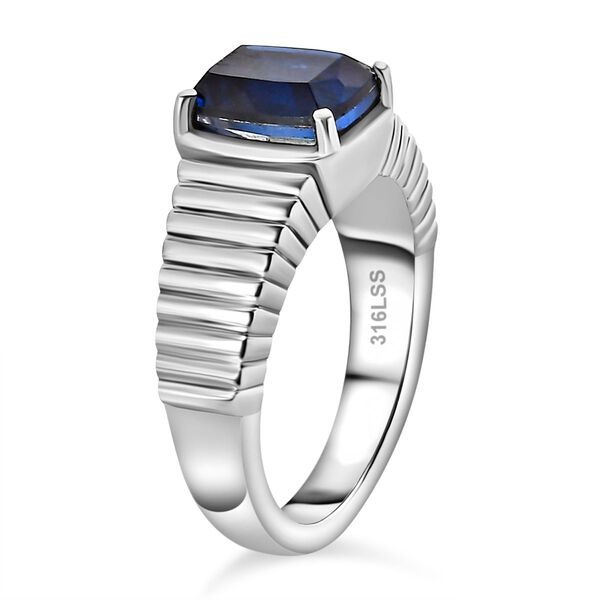 Ceylon Farbe Quarz Ring und Anh&auml;nger Schmuckset, Edelstahl ca. 3.37 ct image number 5