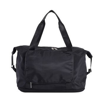 Faltbare Nylon-Reisetasche, 40x28x23cm, Schwarz