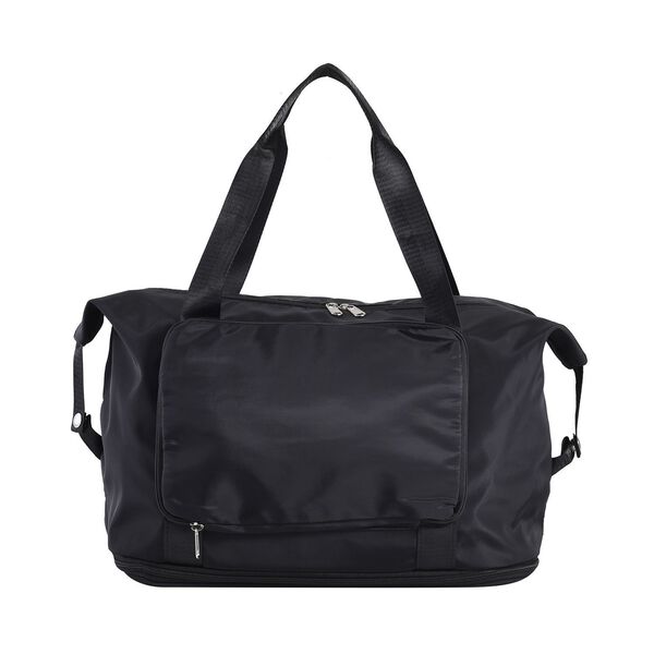 Faltbare Nylon-Reisetasche, Schwarz