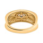 AAA Turkizit, Weißer Zirkon Ring 925 Silber Gelbgold Vermeil (Größe 20.00) ca. 0,97 ct image number 5