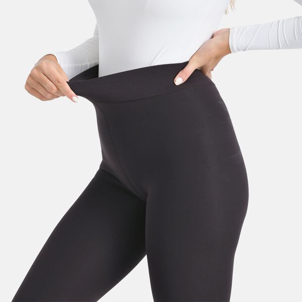 Thermo-Leggings mit Fleecefutter, Braun, Gr&ouml;&szlig;e S/M image number 5