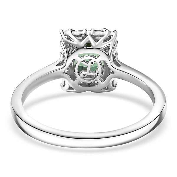 LUXORO AAA Pirineu Lagoon Tourmaline, Wei&szlig;er Diamant Ring 417 Gold (Gr&ouml;&szlig;e 17.00) ca. 1,37 ct image number 4