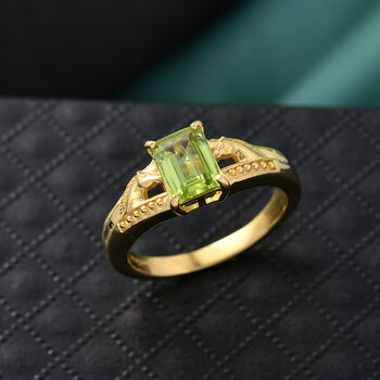 EVER TRUE Peridot Ring Nickelfreies Messing (Gr&ouml;&szlig;e 18.00) ca. 1,32 ct