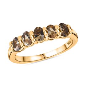 AA Natürlicher goldener Tansanit Ring - 0,80 ct.