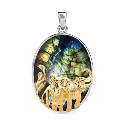 Labradorit Anhänger - 72,36 ct. image number 0