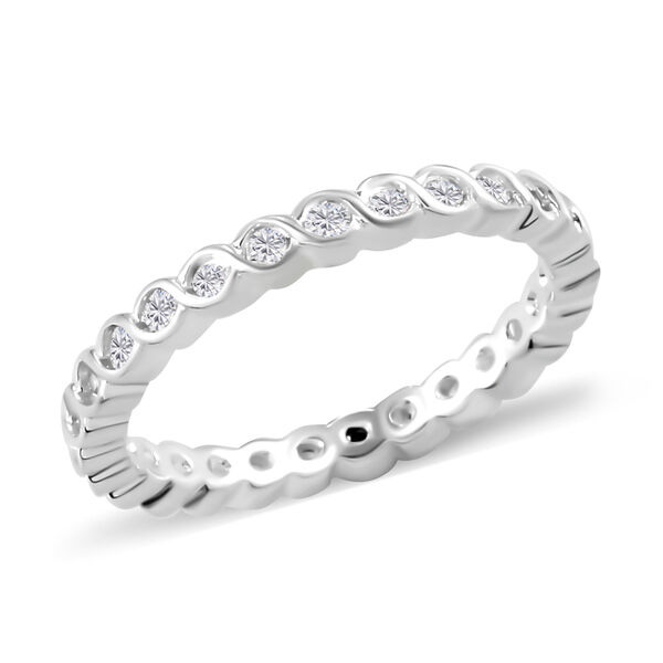 LUSTRO STELLA - wei&szlig;er Zirkonia-Ring, 925 Silber  ca. 0,77 ct image number 4