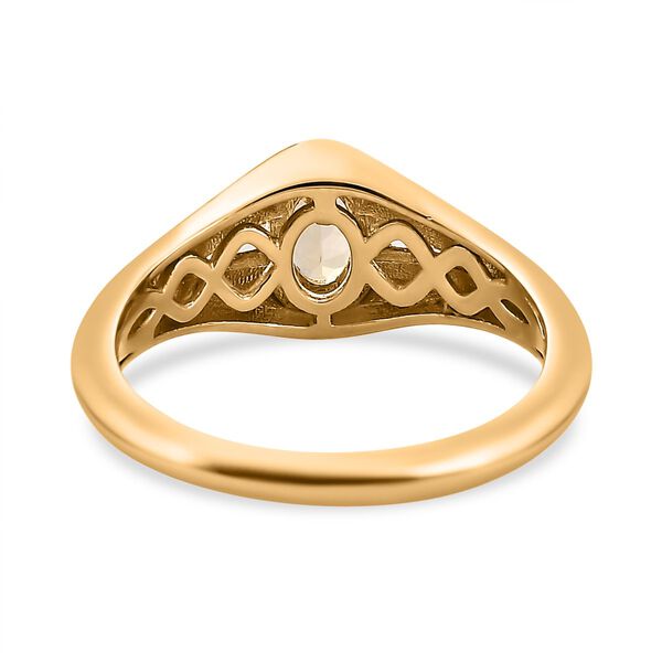 AA natürlicher goldener Tansanit und Zirkon-Ring - 0,74 ct. image number 6