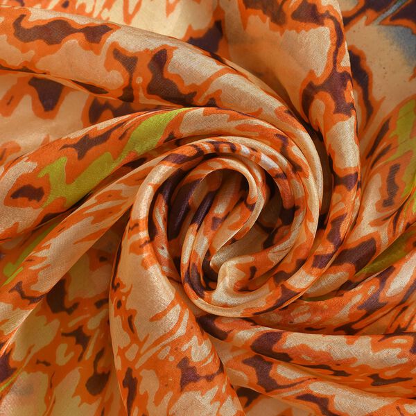 LA MAREY bedruckter Seidenschal, Mehrfarbig image number 4