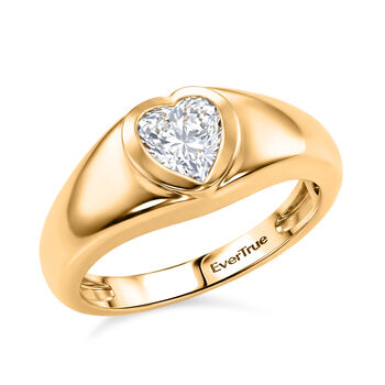 EVER TRUE Moissanit Ring Nickelfreies Messing (Gr&ouml;&szlig;e 18.00) ca. 0,82 ct