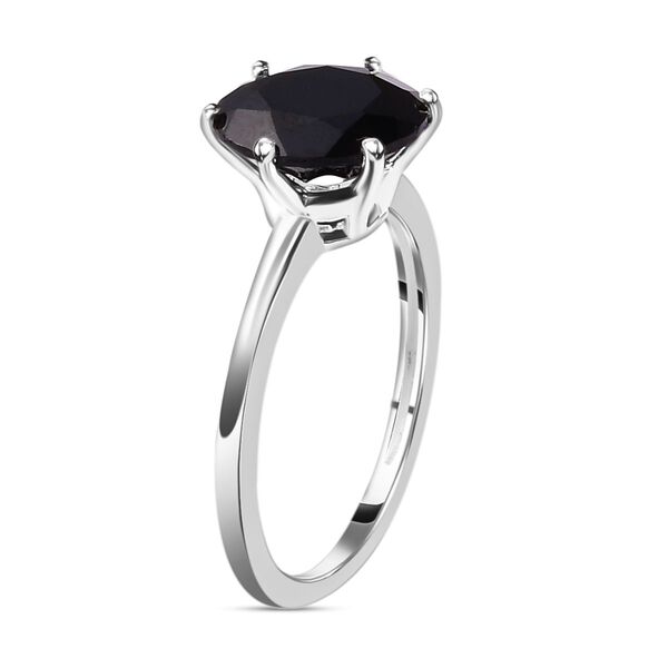 Schwarzer Spinell Ring, 925 Silber,  (Gr&ouml;&szlig;e 16.00) ca. 3.31 ct image number 5