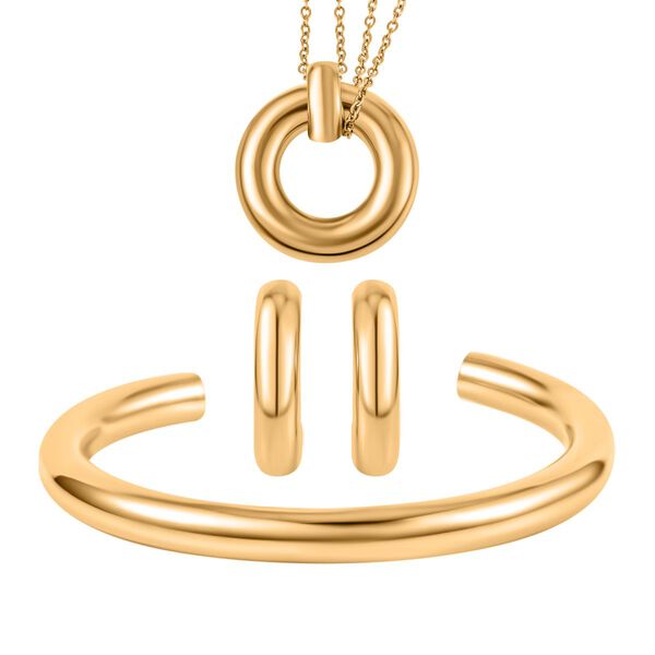 Designer-Schmuckset in Goldton