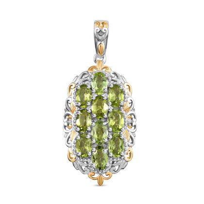 Nat&uuml;rlicher Peridot Anh&auml;nger Messing ca. 4.88 ct