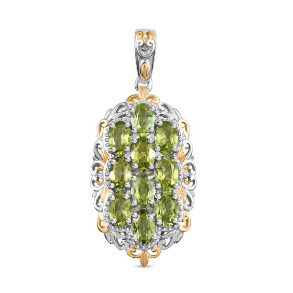 Nat&uuml;rlicher Peridot Anh&auml;nger Messing ca. 4.88 ct