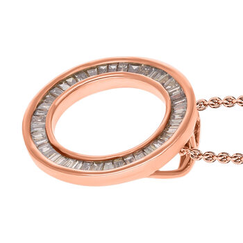 Nat&uuml;rlicher Champagner-Diamant-Anh&auml;nger mit 45+5cm Kette - 0,23 ct.