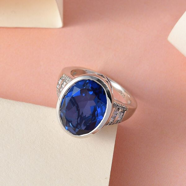 Ceylonfarbener Quarz und Zirkon-Ring - 9,42 ct.  image number 2