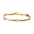 AA Natürlicher, äthiopischer Welo Opal Armband ca. 19 cm 925 Silber Gelbgold Vermeil ca. 0,91 ct