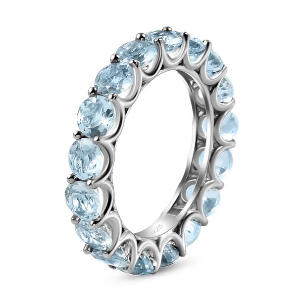 Himmelblauer Topas-Ring, 925 Silber platiniert  ca. 5,39 ct image number 5