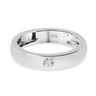 Diamant Band-Ring, zertifiziert I1-I2 G-H, 375 Weißgold (Größe 17.00) ca. 0,10 ct