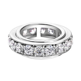 Weißer Zirkonia Spinning-Ring - 8,10 ct.